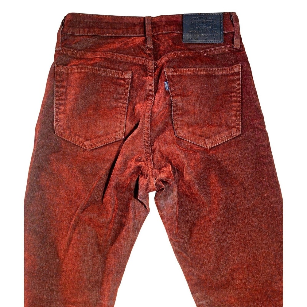 Levi's Made & Crafted Red Velvet 721 Jeans Size 26 Women's RARE - Picture 3 of 9